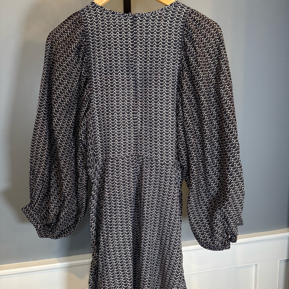 Anthropologie Maeve Nilaya Dress Dark Blue White With Pockets Size‎ S - Picture 8 of 8